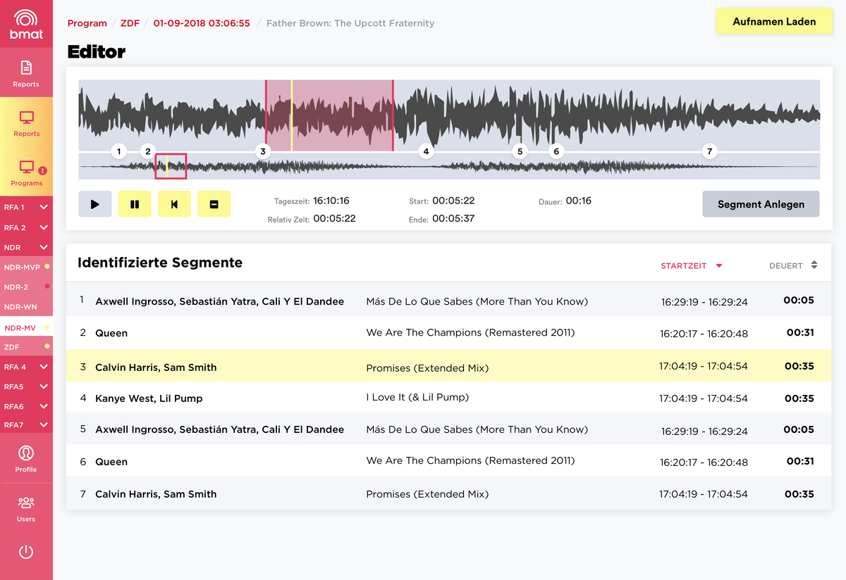 Version 1 of the UI, followed the funky and bold brand guidelines, but would probably turn someone working with the app all day a bit crazy. UI was simply taking too much space.